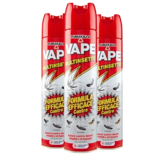 Vape Multinsetto spray insetticida 400ml 3 pezzi volanti