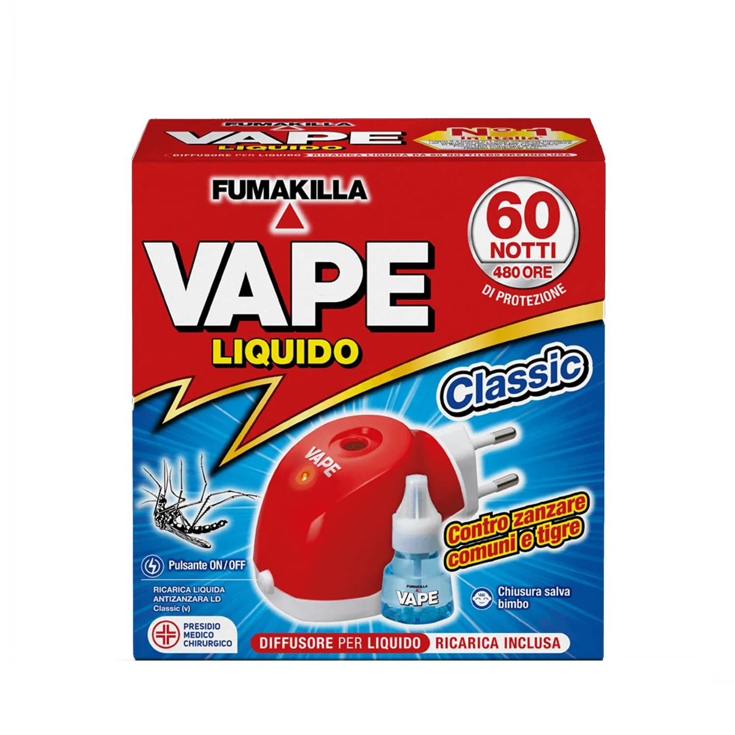 Vape Classic 30 Notti ricarica liquida antizanzare 15ml