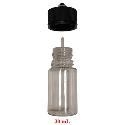 Flacone vuoto 30ml tappo bambino PET alimentare