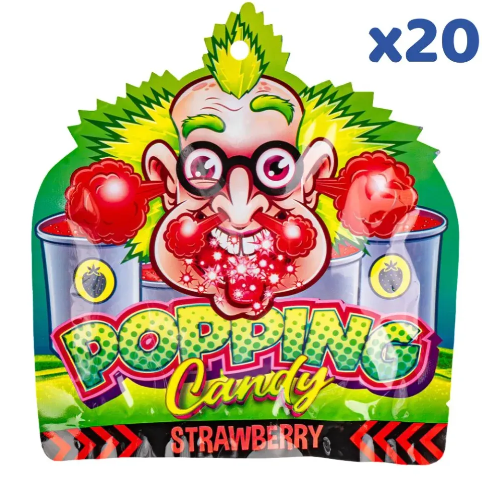 Dr. Sour Popping Candy Caramelle Frizzanti Fragola