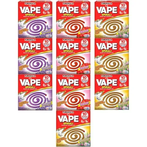 Vape Spirali Profumate antizanzare 100 spirali 10 conf.