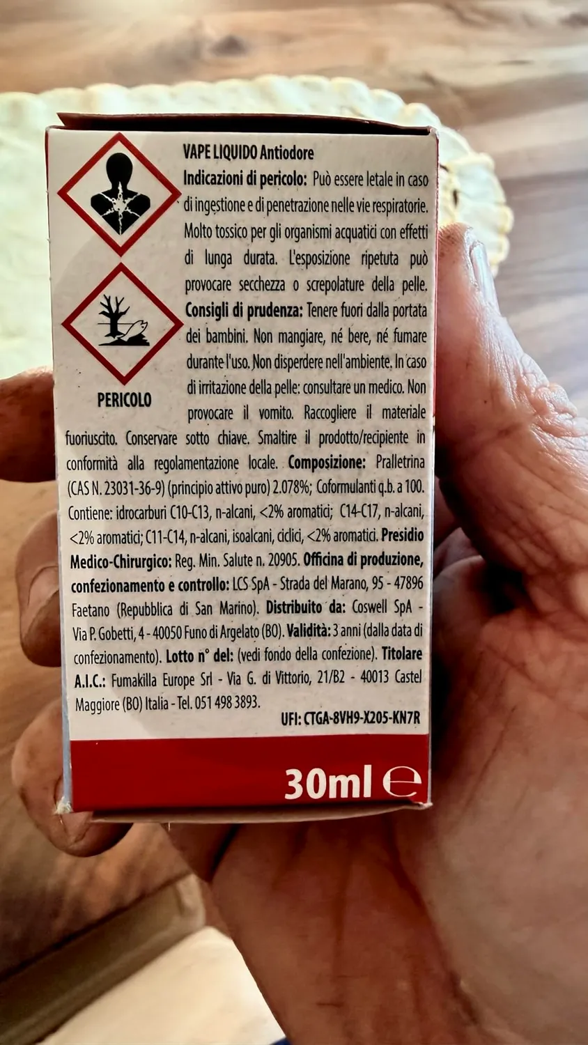 Vape Antiodore 60 Notti ricarica liquida 30ml 6 pezzi