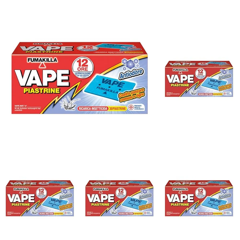 Vape Mat e piastrine zanzare 30 pz protezione 12 ore